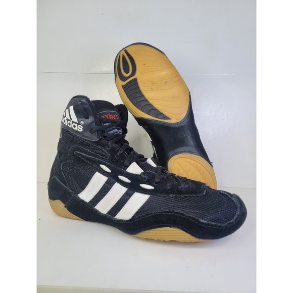Vintage Y2K‎ Adidas Tyrint Wrestling Shoes Boxing MMA 2001 Black White Men\'s 7.5 main image 4